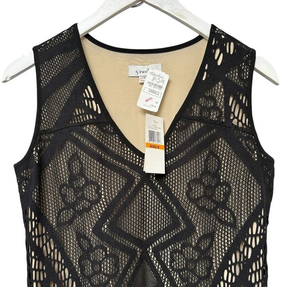 NEIMAN MARCUS 5 Twelve Dress Small Fringe Flapper Black Lace NWT - Picture 2 of 10